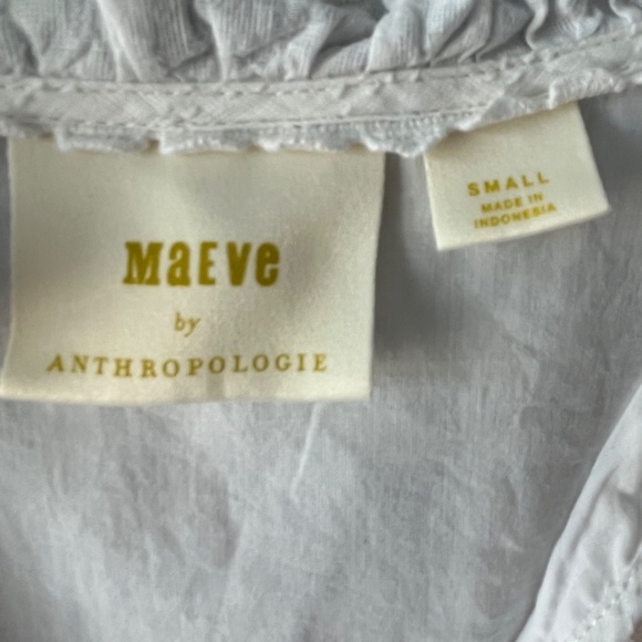 Anthropologie- Angela Peasant White Blouse - Picture 14 of 15